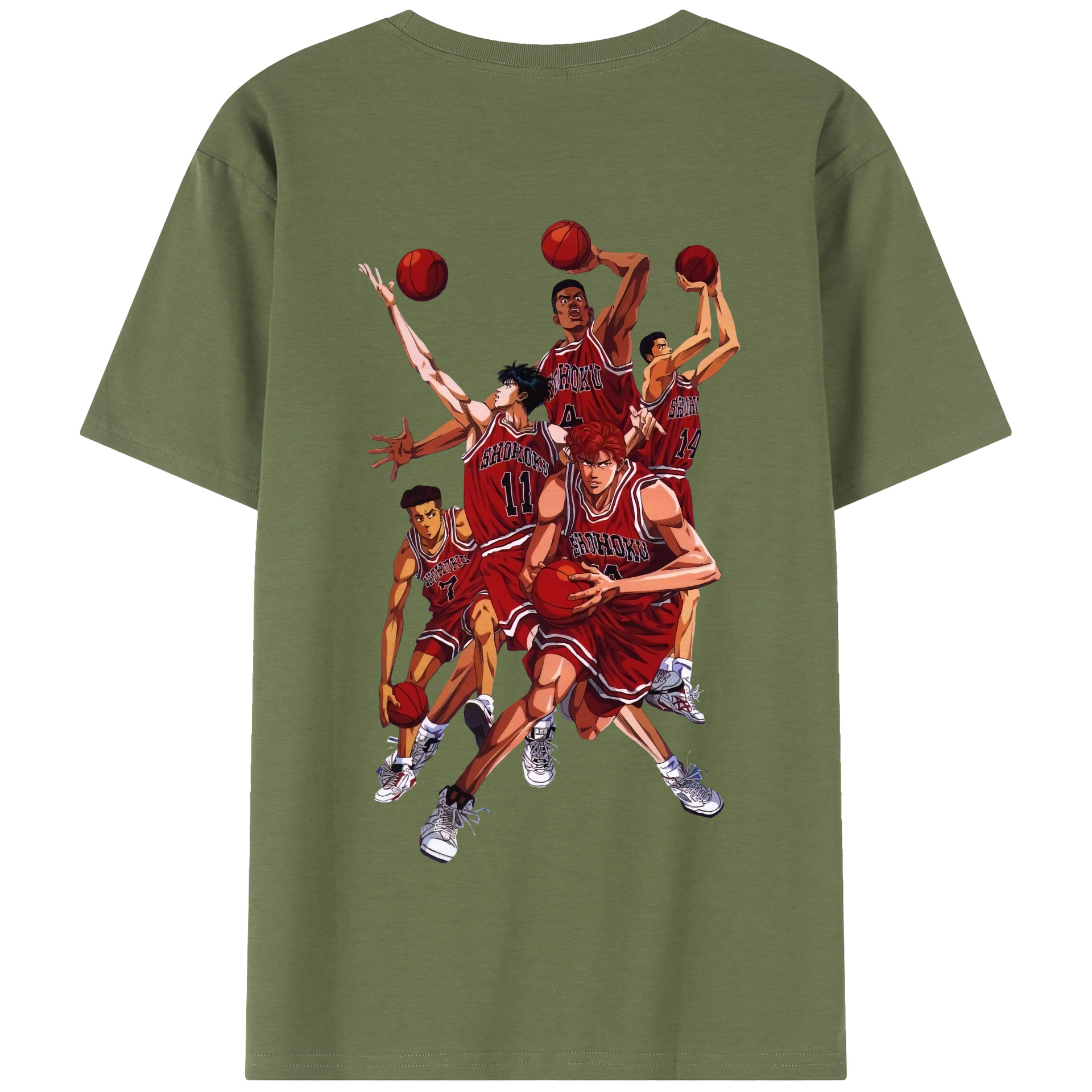 SLAM DUNK／スラムダンク 綿100％半袖Tシャツ（背面プリント）
